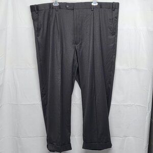 GS Mens Dress Pants 48 X 28 Hidden Elastic Waistband Pleated Front Cuffed Hem